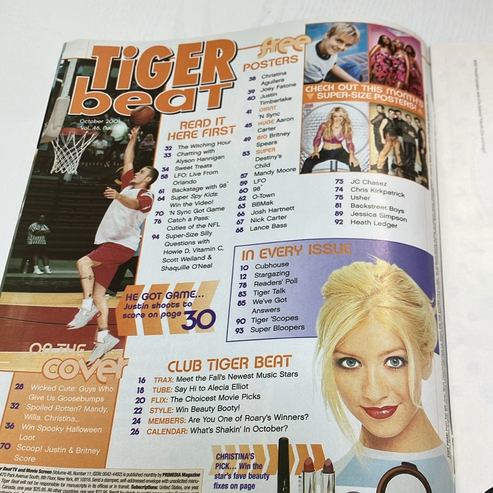 Tiger Beat Magazine - October 2000 Issue There are a few pages missing. - Picture 3 of 6